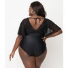 Unique Vintage Women's Plus Mesh Sleeved Torrey Swimsuit - 2 of 4