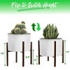 Sorbus Adjustable Metal Plant Stand – Mid Century Style Flower Pot Holder, 10 to 16 Inches Planter Stand for Modern Home Décor, Houseplants - 4 of 4
