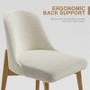 Dovelina Modern Dining Chair with Upholstery and Wooden Legs (Set of 2) - 4 of 4