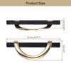 Unique Bargains Aluminum Alloy Half Moon Design Rust Resistant Electroplated Cabinet Pull - 2 of 4