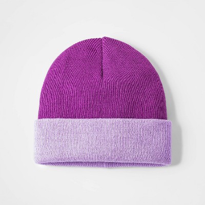 Girls' Colorblock Beanie - Cat & Jack™ Purple