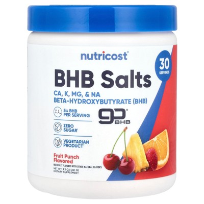 Nutricost BHB Salts, goBHB®, Fruit Punch, 9.3 oz (261 g)