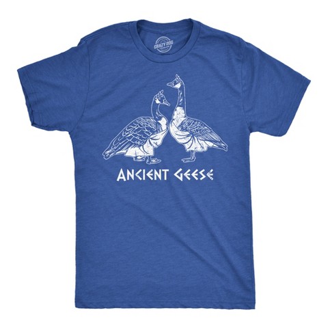 Мужские футболки Crazy Dog T-Shirts, Inc. Mens Funny T Shirts Ancient Geese Sarcastic Goose Graphic Tee for Men - Crazy Dog Men's T Shirt for Animal Lovers Royal L