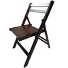 Sevobal Outdoor Portable Chairs 4 piece Slatted Wood Folding Chair Set for Kitchen Special Events Outdoor Backyard Garden, Brown, 15.6"*22.8"*31" - 4 of 4