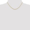 Black Bow Jewelry 1.25mm 14k Yellow Gold Diamond Cut Oval Open Cable Necklace Chain - 2 of 4