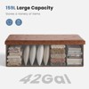 SEVOBAL Ottomans and Benches 43" Foldable Storage Ottoman Bench, Foot Rest Stool Storage Chest for Entryway Living Room,Brown , 43.31"*14.96"*14.96 - 3 of 4