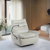 Nebula Vortex 38.98'' Uphlostered Top Grain Genuine Leather Match Swivel Power Recliner - 2 of 4