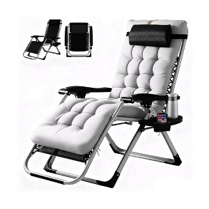 MAYEERTY Zero Gravity Chair Reclining Lounge with Cup Holder Tray Removable Cushion - 1 of 1