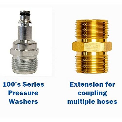 AR Blue Clean 25-Foot Black Polyurethane Pressure Washer Hose Kit