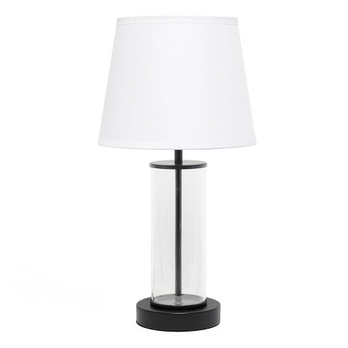 Glass and best sale metal table lamp