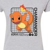Women's - Pokémon - Charmander Stats Fitted Graphic T-Shirt - 2 of 3