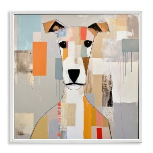 Stupell Industries Dog Face Abstract Collage, 17" x 17" - 1 of 4