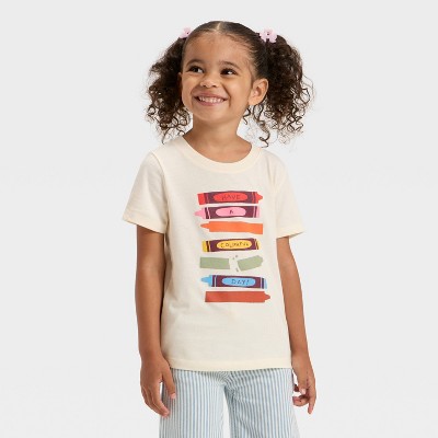 Toddler Girls' Crayons Graphic T-Shirt - Cat & Jack™ Black