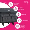 Everything Mary XXL 4 Wheel Collapsible Rolling Sewing Machine Storage Case, Grey Floral - 4 of 4