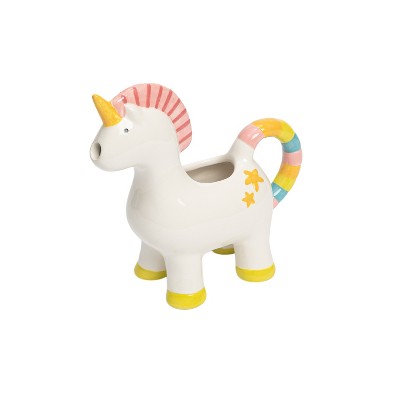 Transpac Dolomite 6 in. Multicolor Spring Unicorn Mystical Creature Themed Watering Can