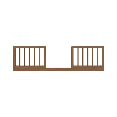 Graco Brandclub Graco Universal Toddler Safety Guardrail Kit Dowels Hazelnut