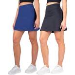 INERZIA 2 Pack Skorts Plus Size Skirts For Women High Waisted Active Skort Golf and Tennis Skirts for Women
