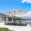 PURPLE LEAF 15ft Patio Market Umbrella and Base Double-Sided Rectangle Outdoor Table Sun Umbrellas with Crank - 2 of 4