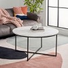 Pia Marble Coffee Table - White Marble/Black - Safavieh - 2 of 4