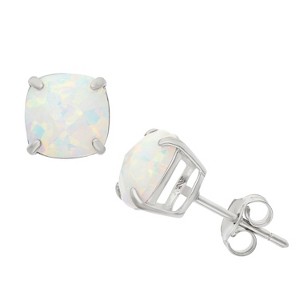 Designs By Gioelli Sterling Silver Gemstone Stud Earrings, Genuine, Lab Created - 1 of 2