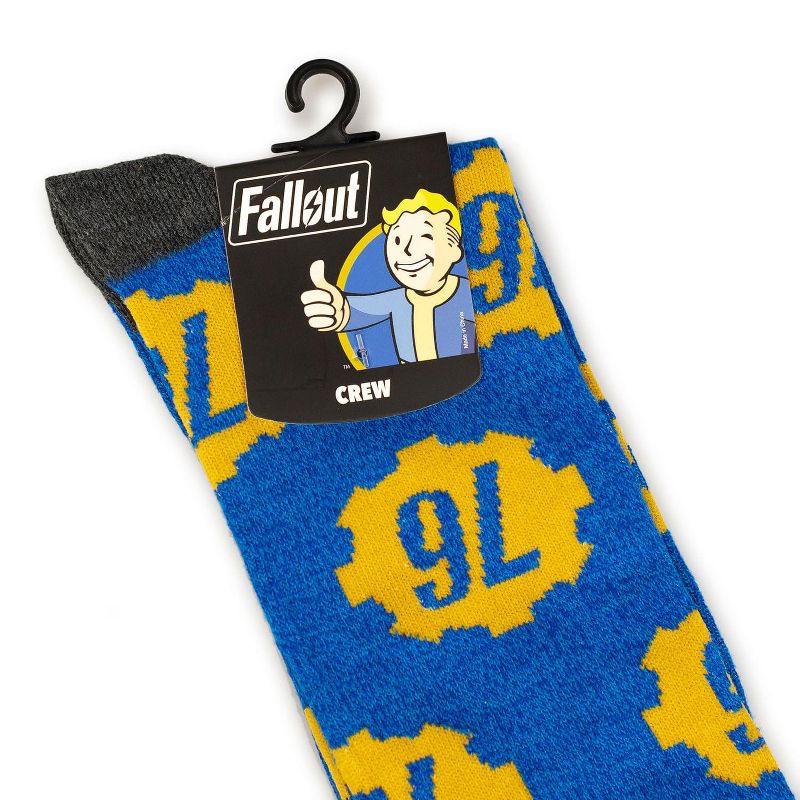 Bioworld Fallout Collectibles | Blue & Yellow Crew Socks | BIOWORLD Fallout collection, 4 of 8