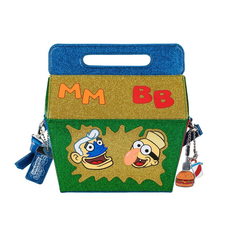 Spongebob Squarepants Glitter Kids Meal Box With Adjustable Strap and Three Metal Charms, 3 of 7