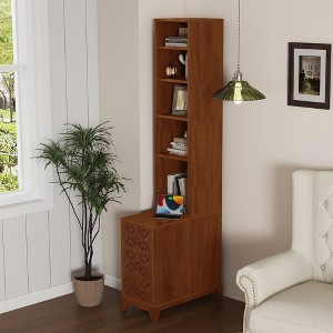 Whisen End Table with 3 Drawers, 2 Open Shelves, Tall Side Table for Bedroom and Corner - 1 of 4