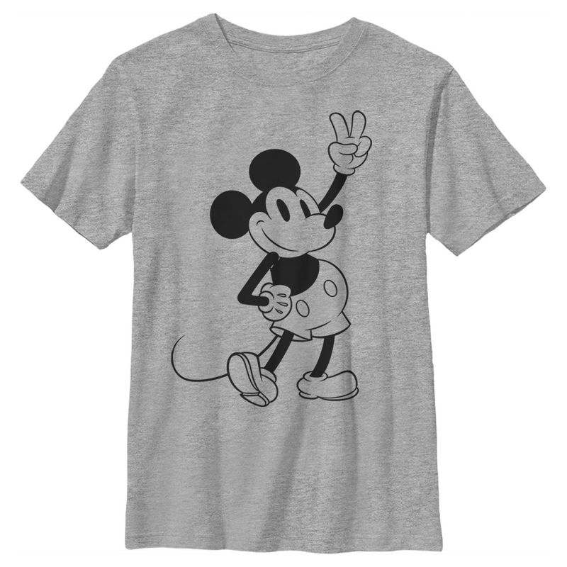 Boy's Disney Mickey Mouse Peace Sign T-Shirt, 1 of 6
