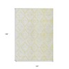 Yellow And Ivory Geometric Washable Indoor Outdoor Area Rug - 3 of 4