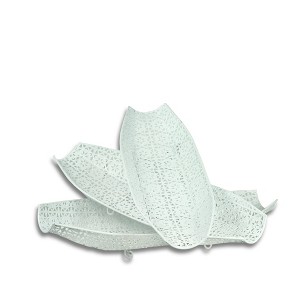Essential Decor & Beyond 3-Piece Set White Metal Decorative Trays - 1 of 4