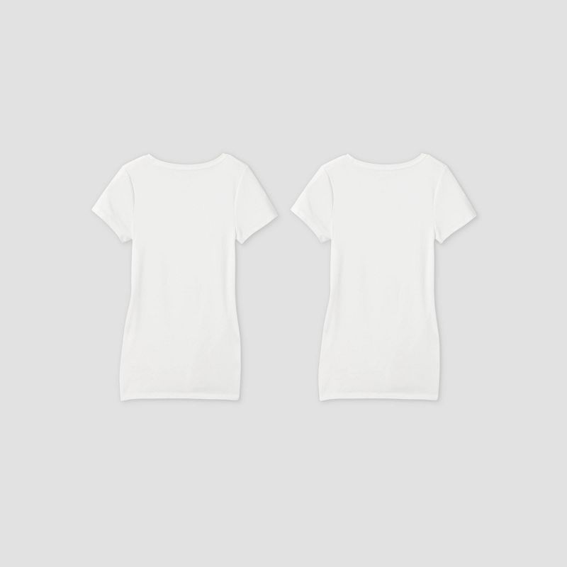 Short Sleeve Round Neck Non Shirred 2pk Bundle Maternity T-Shirt - Isabel Maternity by Ingrid & Isabel™, 2 of 3