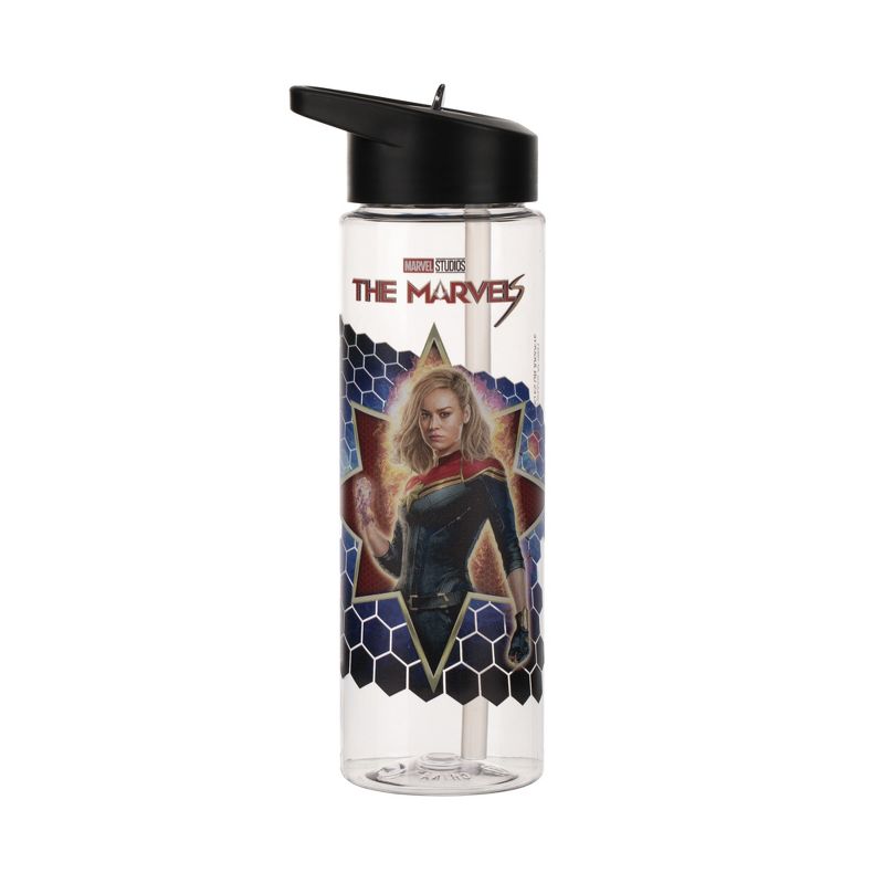 The Marvels Movie Captain Marvel 24 Oz. Plastic Water Bottle, 1 of 5