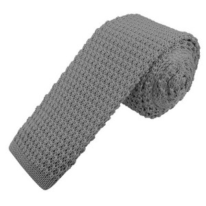 Men's Solid Color Knit 2.5 Inch Wide And 58 Inch Long Neckties - 1 of 3