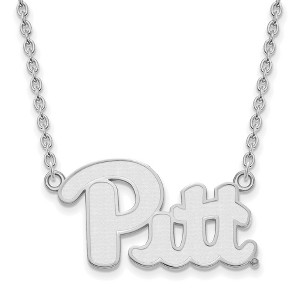 Black Bow Jewelry Sterling Silver Pittsburgh Panthers NCAA Necklace 18 Inch - 1 of 4