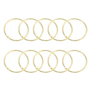 Unique Bargains Carbon Steel Loose Leaf Binder Snap Shower Curtain Rings 12 Pcs - 1 of 4