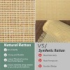 Natural Rattan Shoe Cabinet with 4 Flip Drawers, Freestanding Shoe Organizer for Entryway, Hallway - 4 of 4
