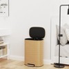 13 Gallon 50L Kitchen Foot Pedal Operated Soft Close Trash Can - Stainless Steel Ellipse Bustbin - 4 of 4