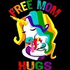 Adult Design By Humans Free Mom Hugs Unicorn Pride By Avocato Racerback Tank Top - 2 of 2
