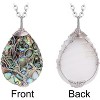 Tear Drop Abalone Shell Pendent Necklace Wire Wrap Pendant Necklace Fashion Necklace for Women Handmade Necklace Mothers Day Necklace for Mom Jewelry - 3 of 4
