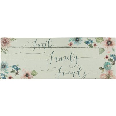 20"x55" Oversized Cushioned Anti-Fatigue Kitchen Runner Mat Faith Family Friends - J&V Textiles