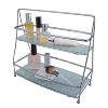 ELLE DECOR 2 Tier Diamond Vanity Tower Chrome : Microfiber, Machine Washable, Non-Slip Backing - image 2 of 4