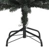 vidaXL 5ft Artificial Slim Christmas Tree with Stand - Green PVC Decor with White Snow Decoration - 4 of 4