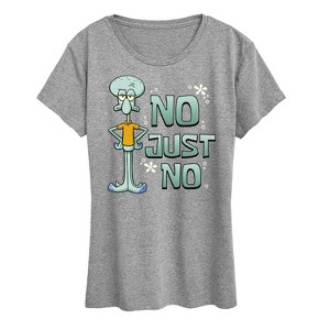 Women's - SpongeBob SquarePants - No Just No Short Sleeve Graphic T-Shirt - 1 of 4