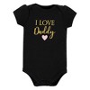 Hudson Baby Infant Girl Cotton Bodysuit and Pant Set, Girl Daddy - 3 of 4