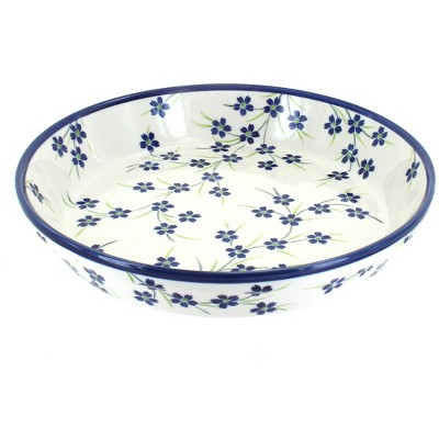 Blue Rose Polish Pottery Willow Pie Plate