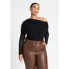 ELOQUII Women's Plus Size Foldover Drape Top - 3 of 4