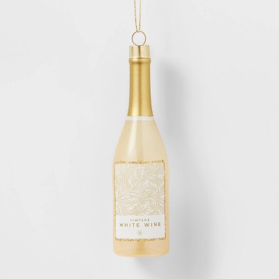 Glass White Wine Bottle Christmas Tree Ornament - Wondershop™