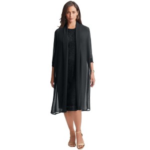 Jessica London Women's Plus Size 2-Piece Lace Jacket Dress - 1 of 4