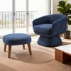 Okak Modern Upholstered Leisure Reading Accent Chair with Ottoman,Soft Padded Lazy Chair Set for Living Room,Bedroom - 4 of 4