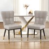 Bekrvio High-Back Faux Leather Dining Chairs Set of 2 - Modern Sturdy, Upholstered with Deep Sponge Seat, Metal Legs for Kitchen/Dining/Living Room - 2 of 4